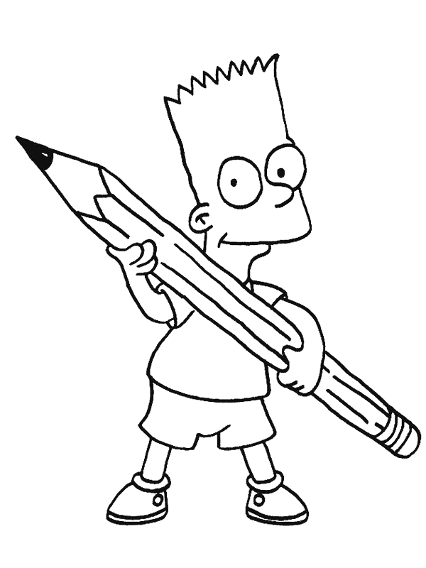 Bart Scolaro da colorare
