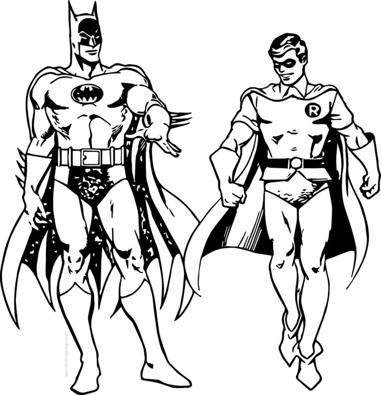 Batman e Robin da colorare