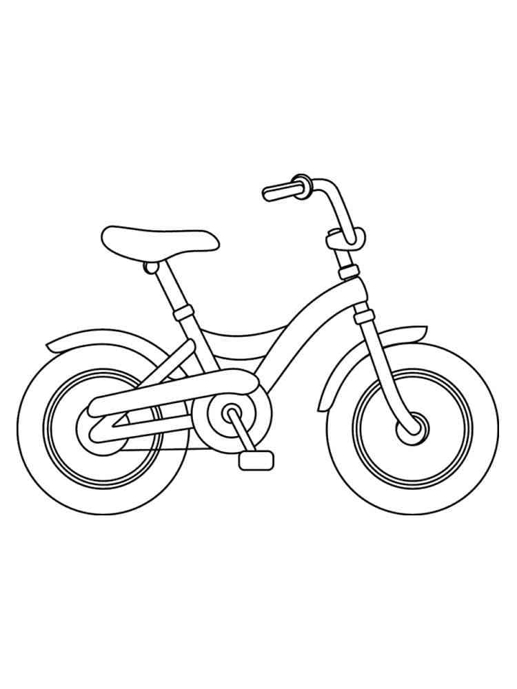 Bicicletta carina da colorare