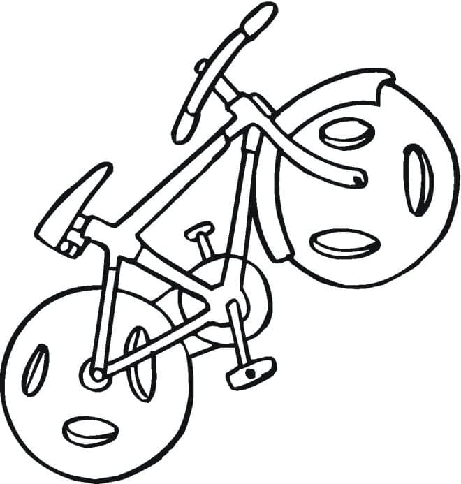 Bicicletta stampabile per bambini da colorare