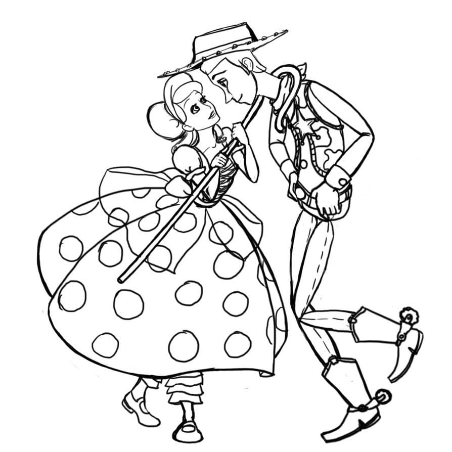 Bo Peep e Woody Toy Story 