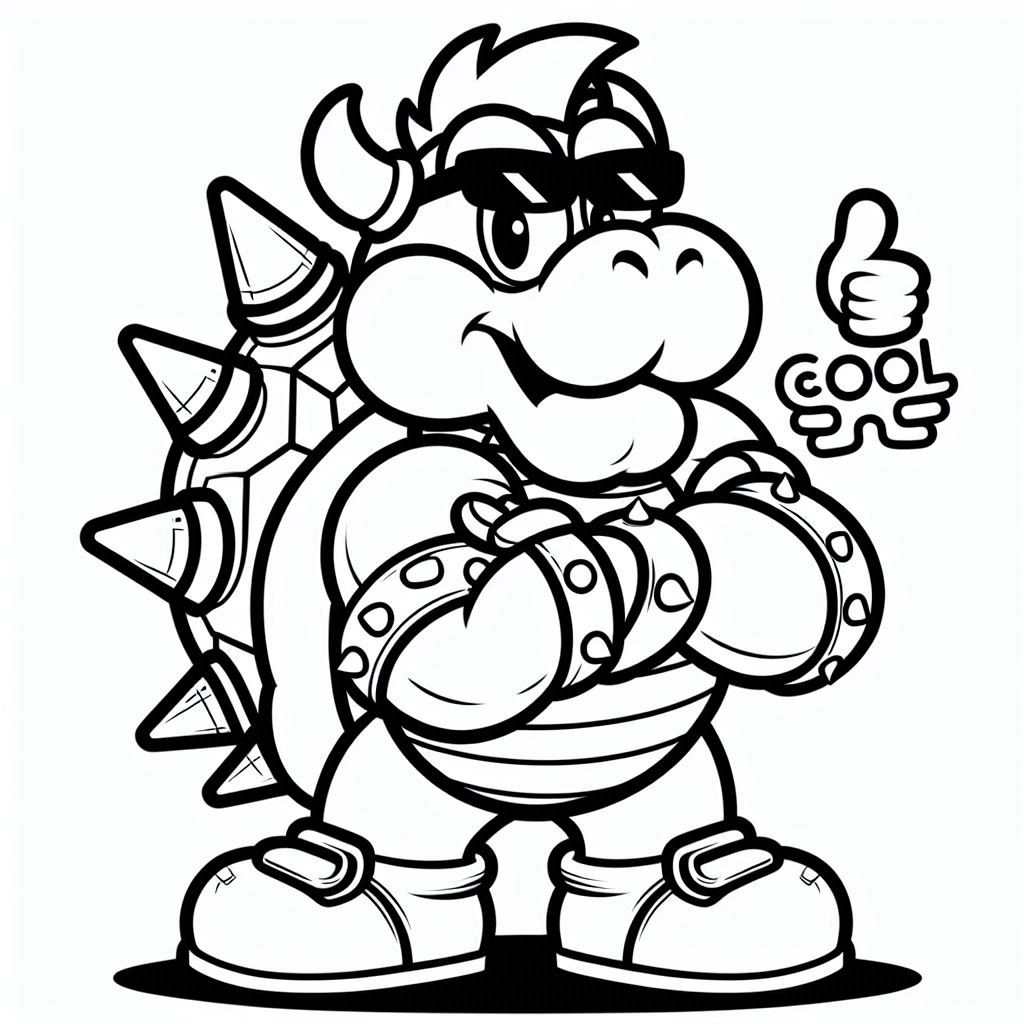 Bowser molto bello da colorare