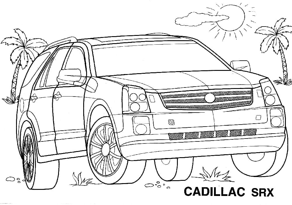 Cadillac SRX 4x4 da colorare