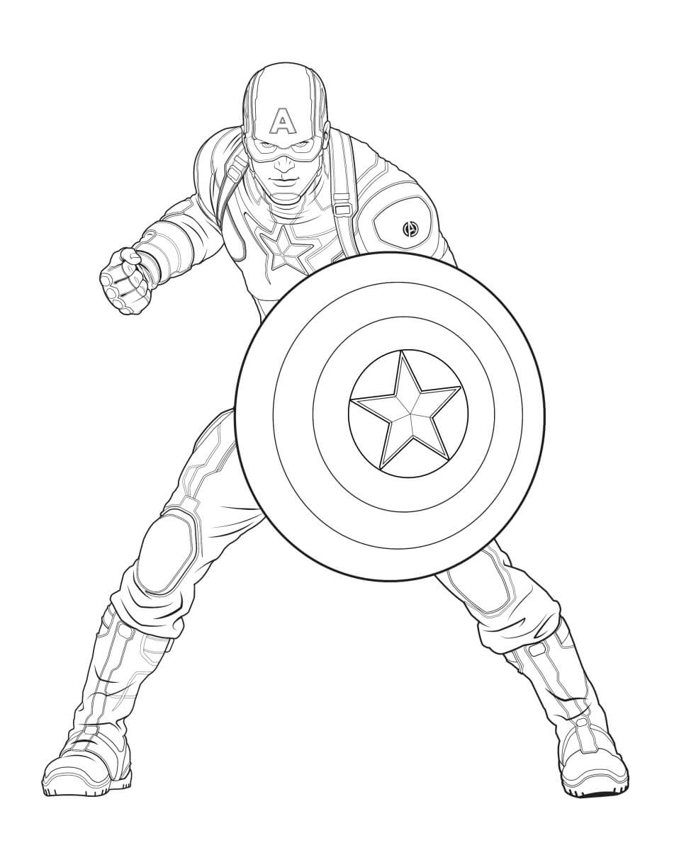 Capitan America Gratis da colorare