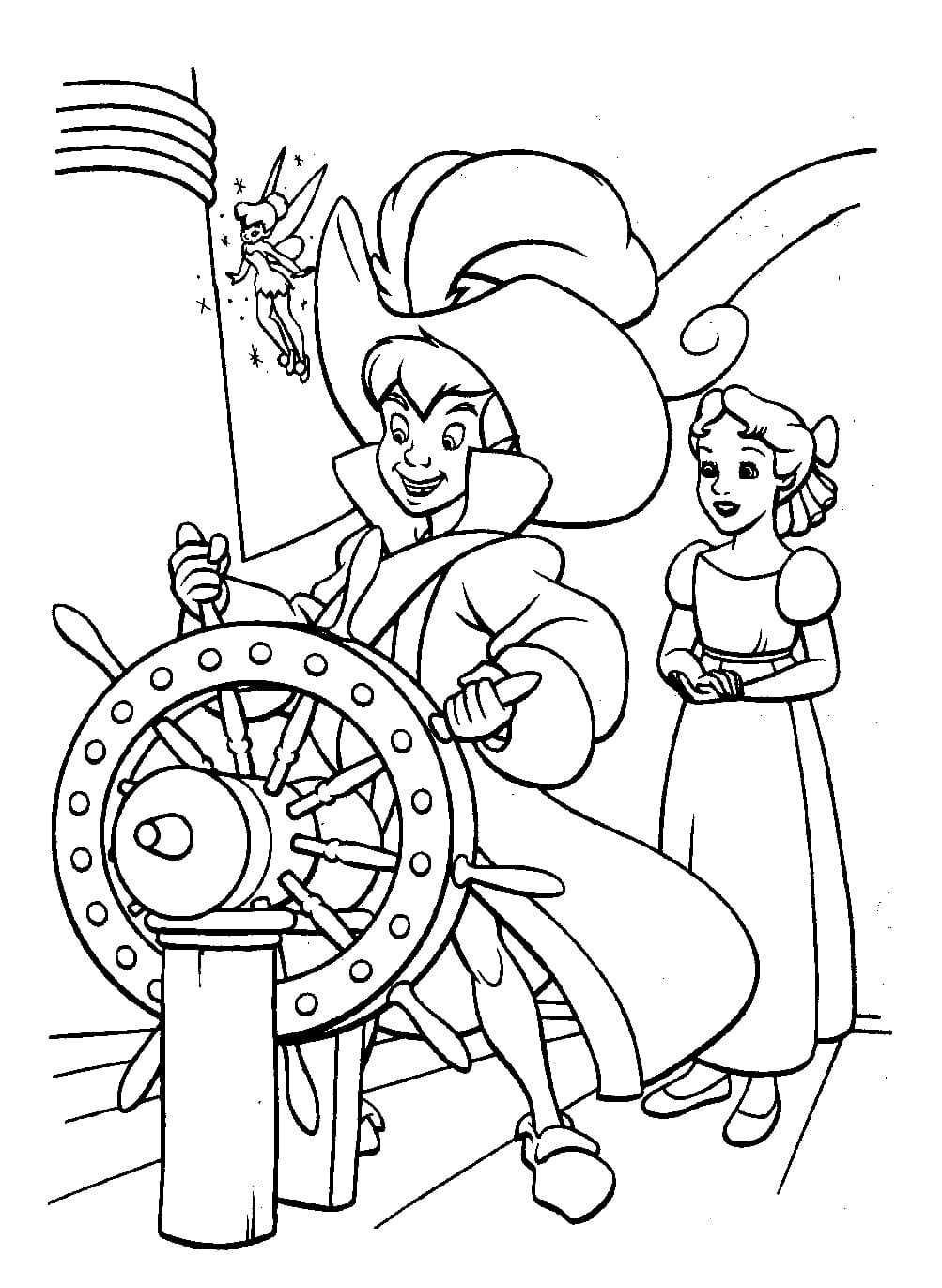 Capitano Peter Pan da colorare