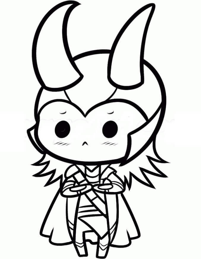 Carino Chibi Loki da colorare