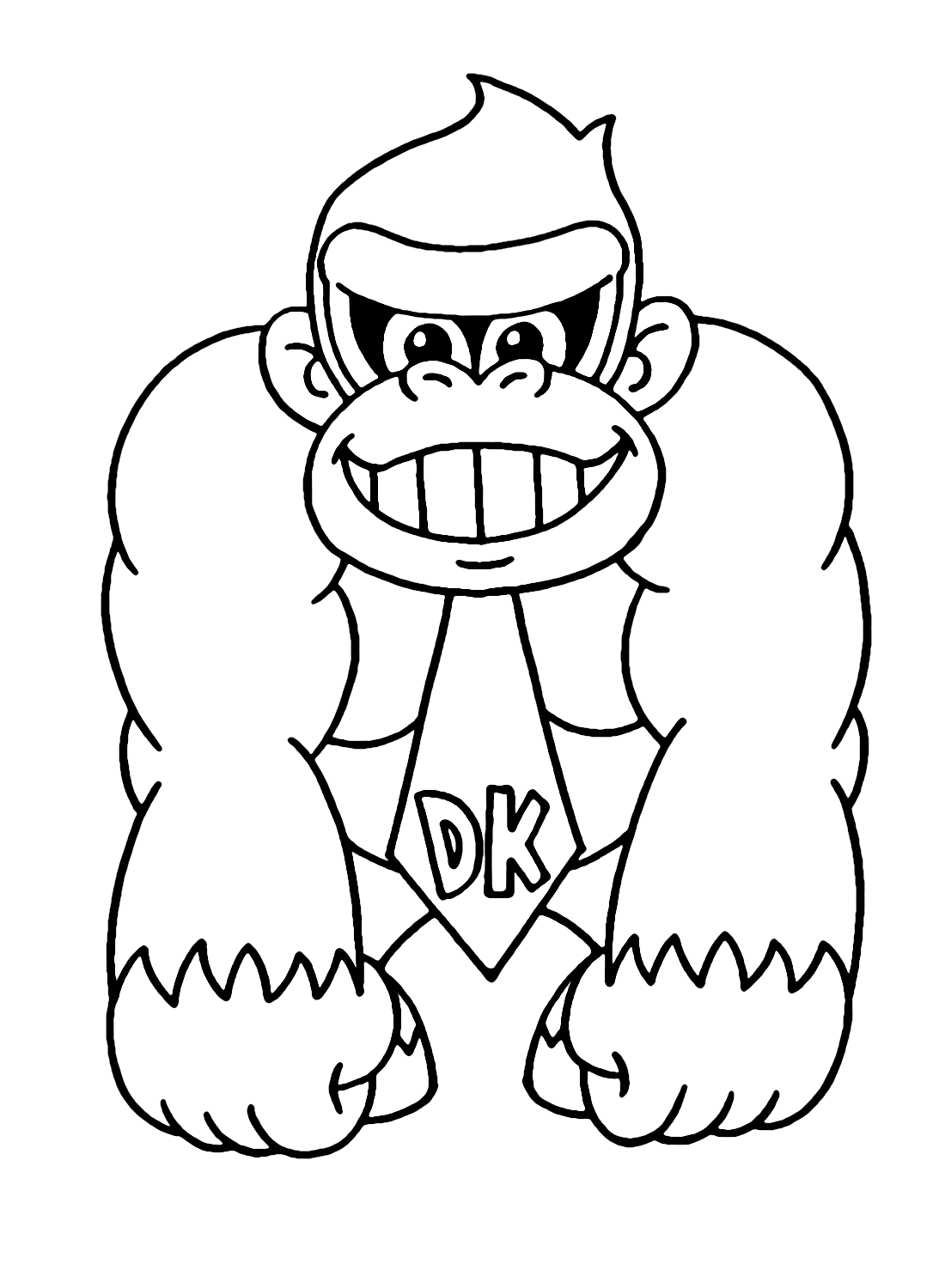 Carino Donkey Kong da colorare