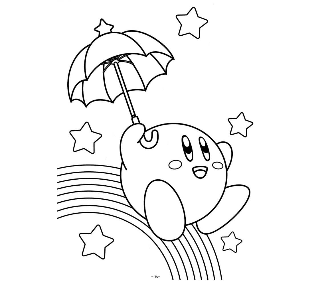 Carino Kirby Immagine da colorare