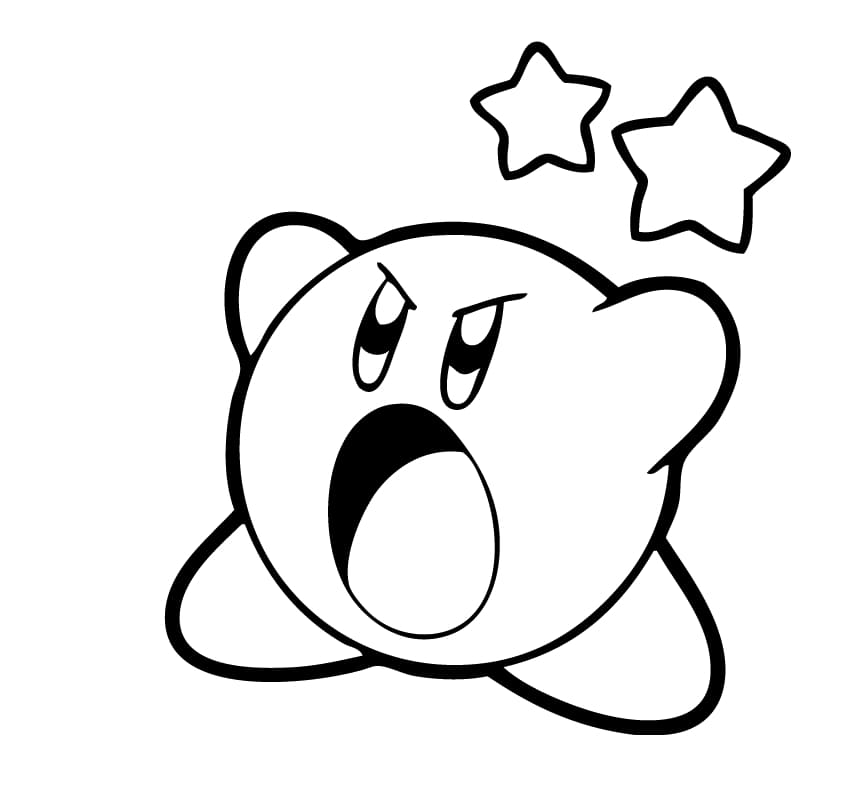 Carino Kirby da colorare