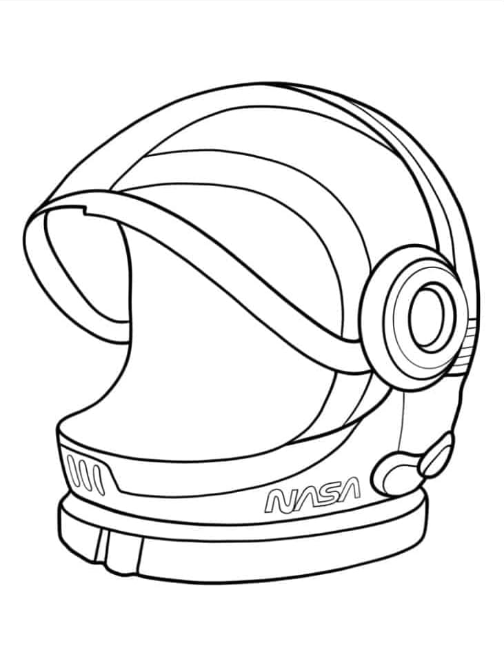 Casco da astronauta da colorare