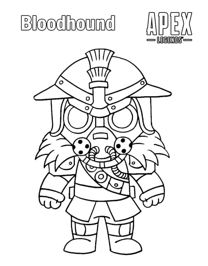 Chibi Bloodhound da colorare