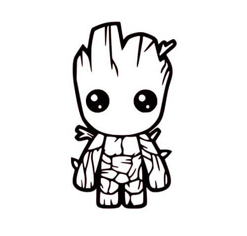 Chibi Groot da colorare