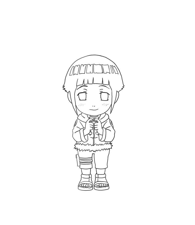 Chibi Hinata da colorare