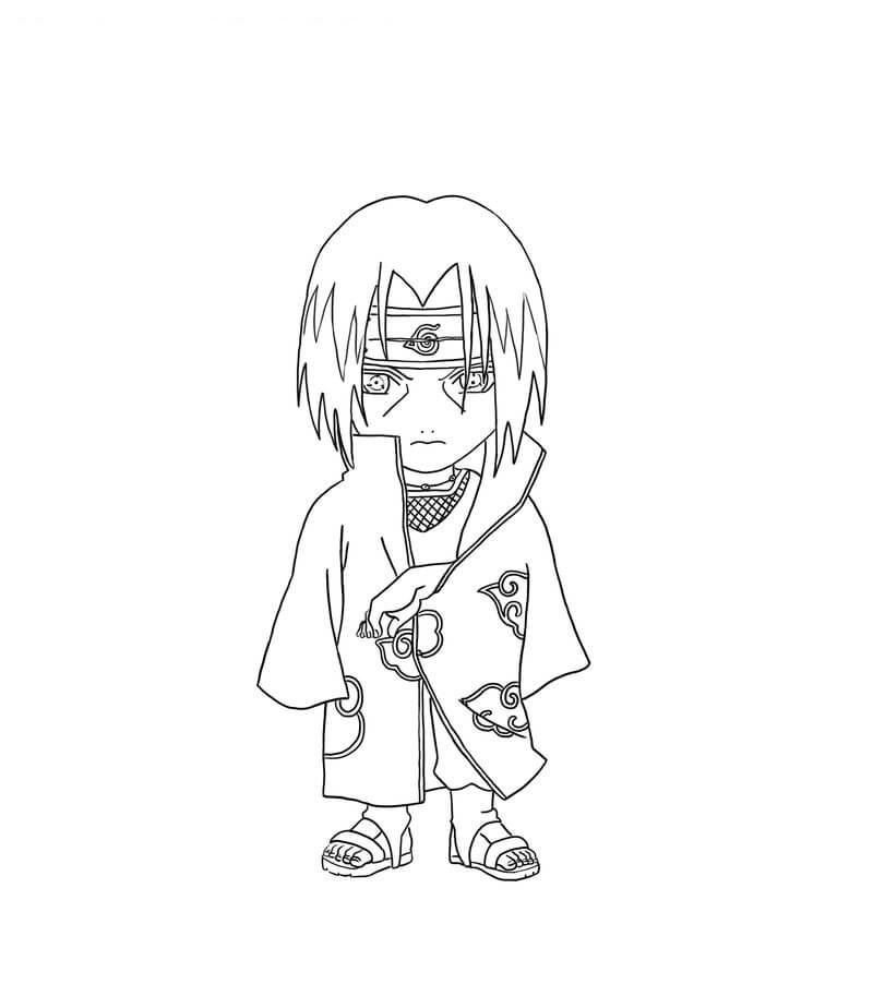 Chibi Uchiha Itachi da colorare