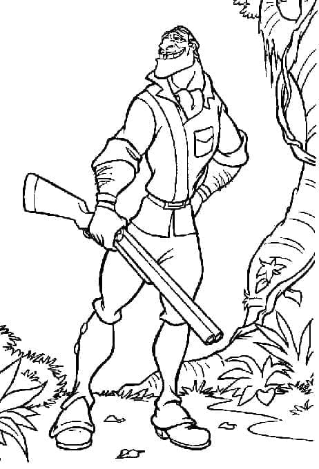 Clayton di Tarzan da colorare