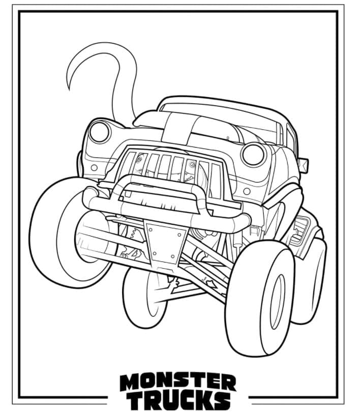 Creatura in Monster Truck da colorare