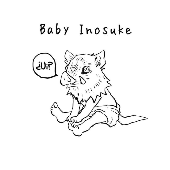 Cute Inosuke da colorare