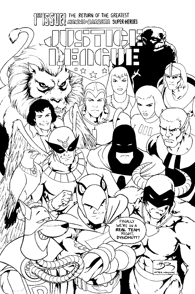 DC Comics Justice League stampare da colorare