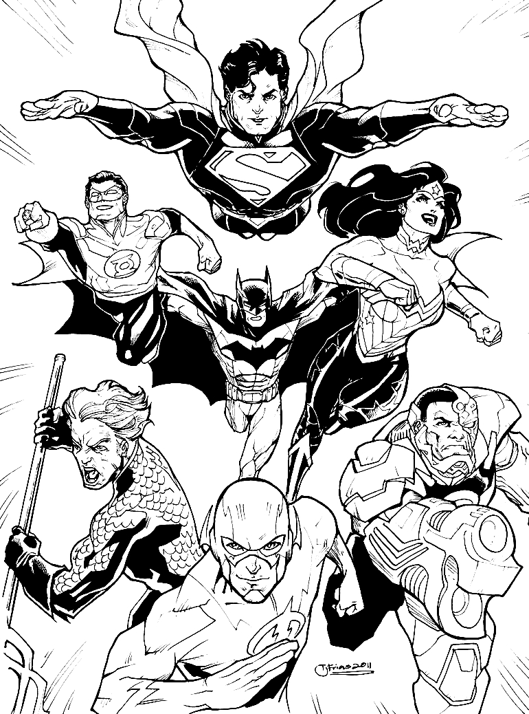 DC Justice League da colorare