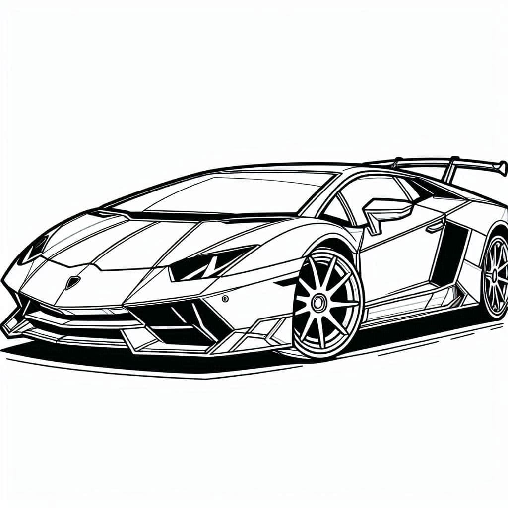 Dettaglio Lamborghini da colorare