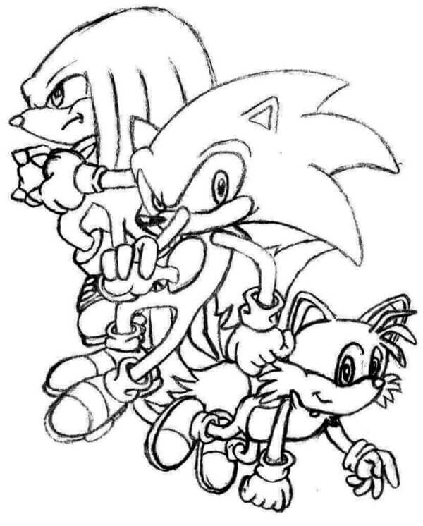 Disegno Knuckles E amici 
