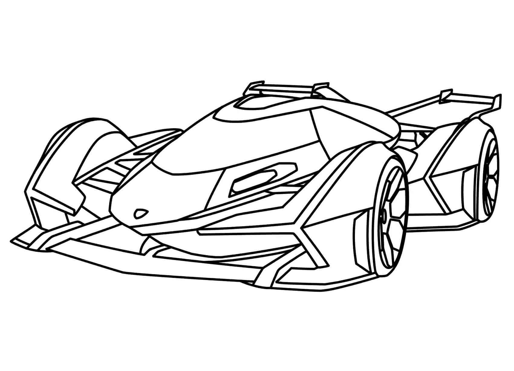 Disegno Lamborghini V12 da colorare