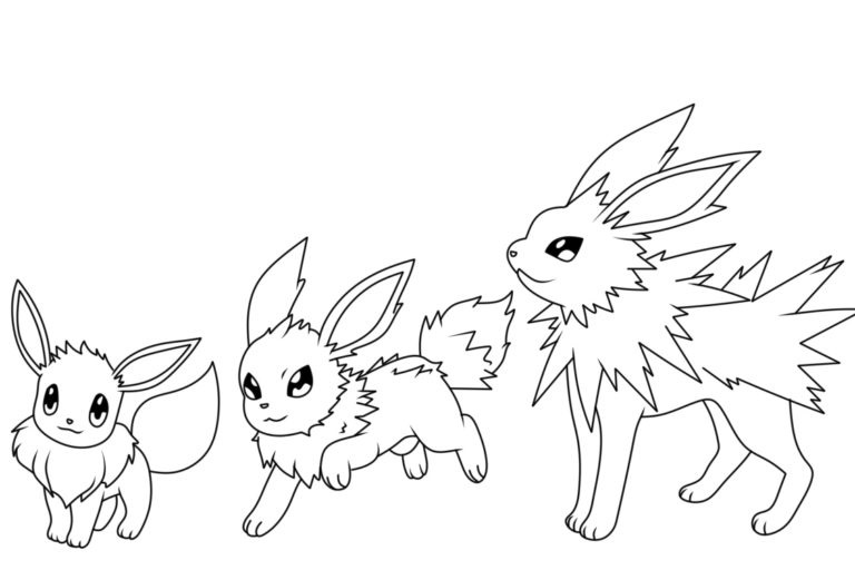 Disegno di Eevee Evolutions da colorare 1 