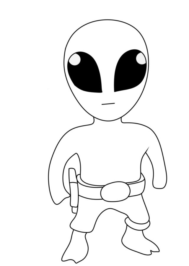 Disegno di Stumble Guys Alien da colorare. da colorare