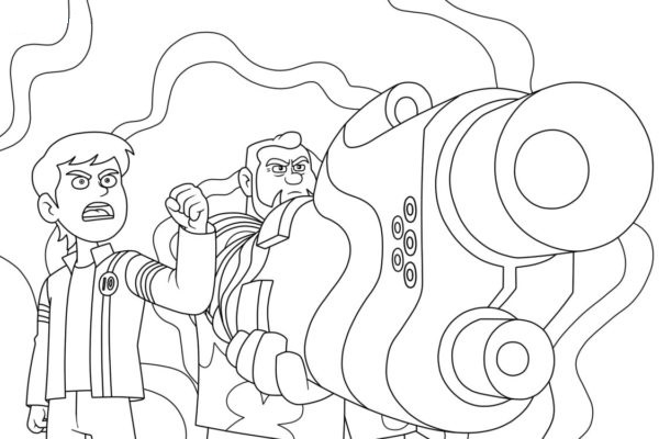 Disegno di da colorare dettagliata Ben 10. 1 