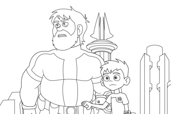 Disegno di da colorare dettagliata ben 10 