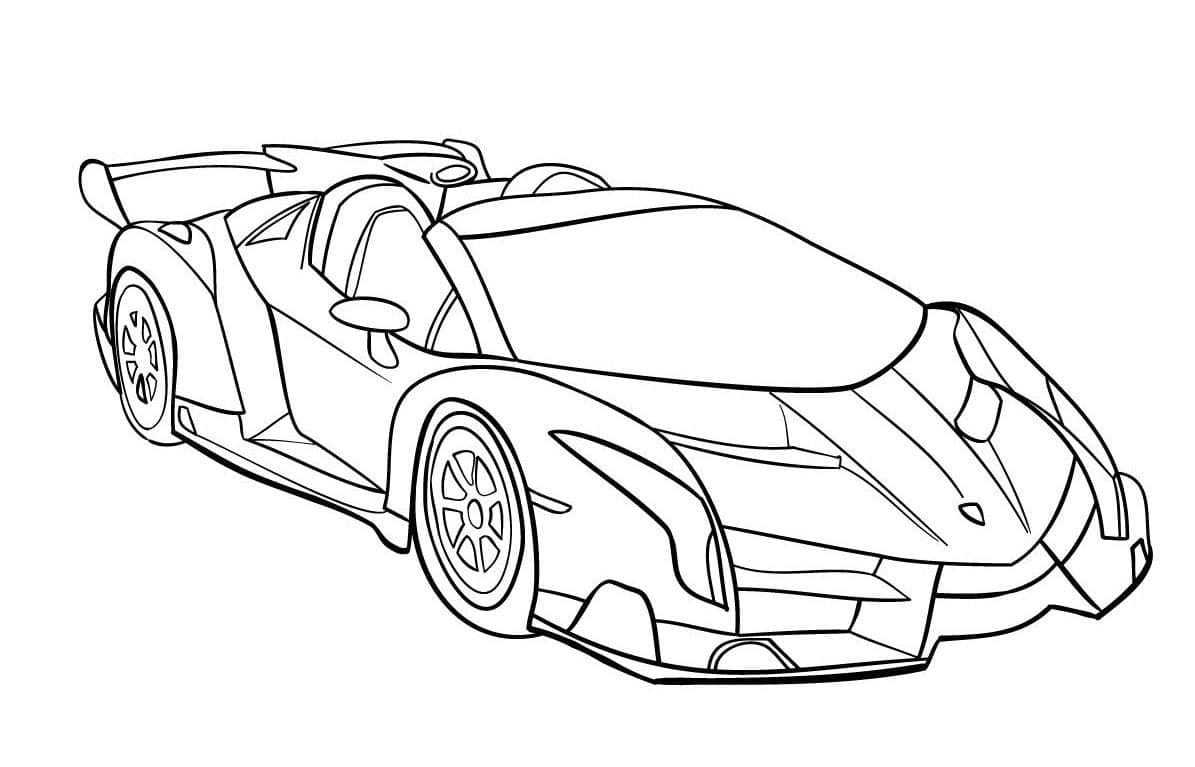 Disegno di una fantastica auto Lamborghini da colorare