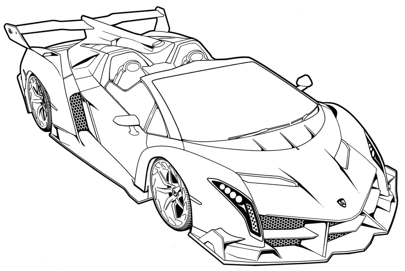 Disegno di una superba auto Lamborghini da colorare