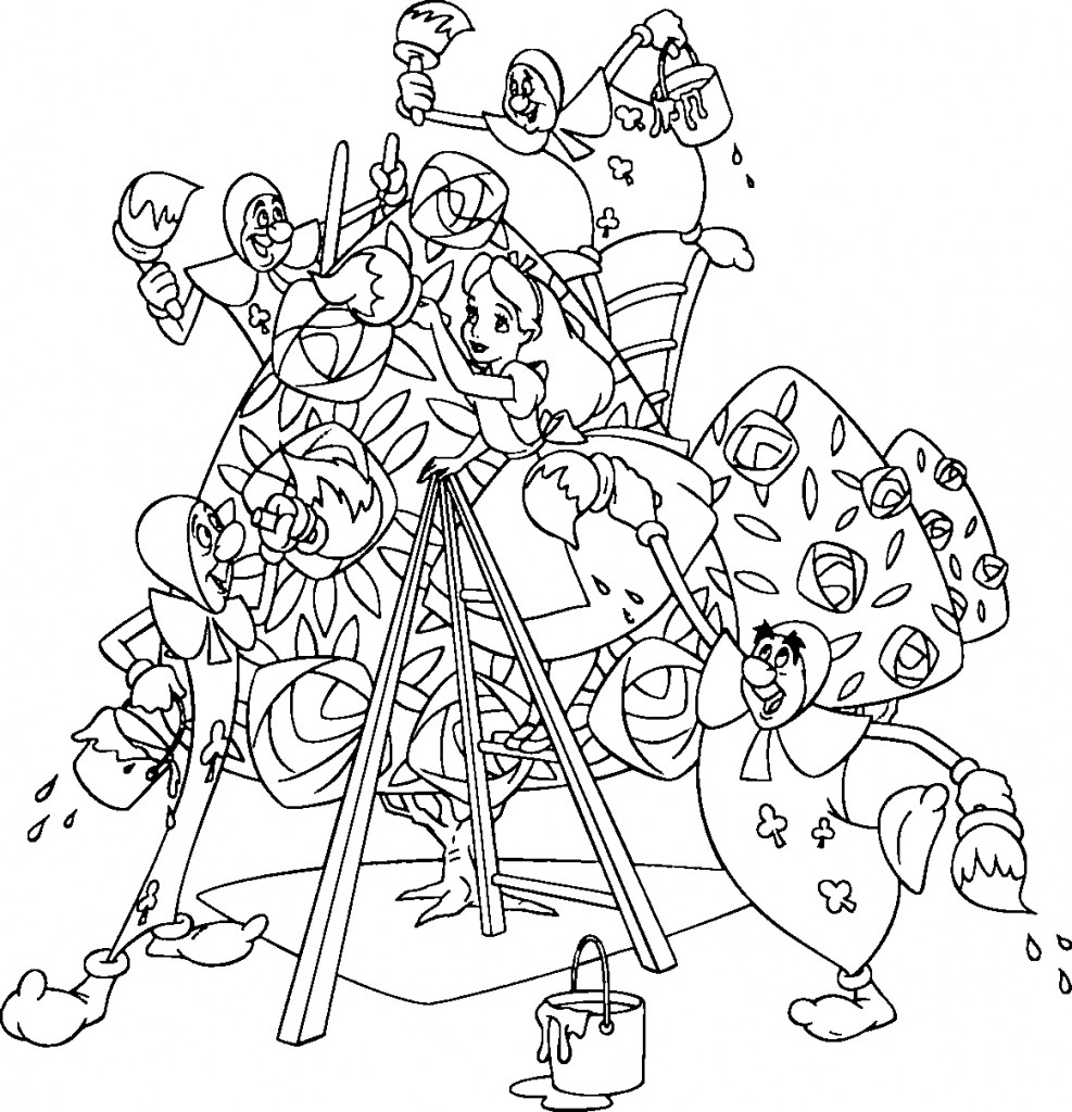 Disney Alice in Wonderland da colorare