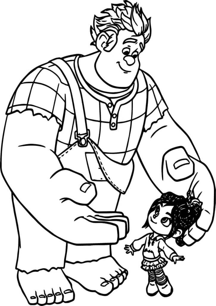 Dolce Ralph e Vanellope da colorare