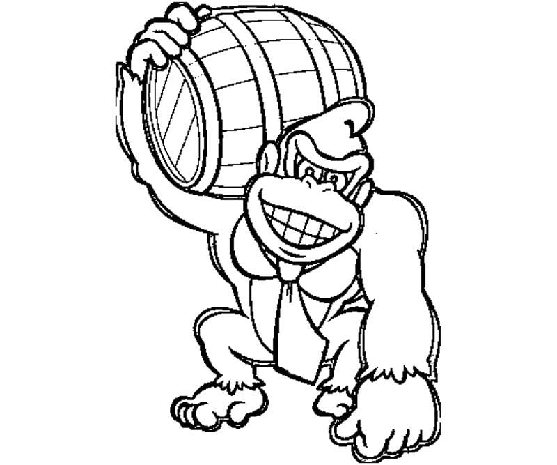 Donkey Kong gratis da colorare