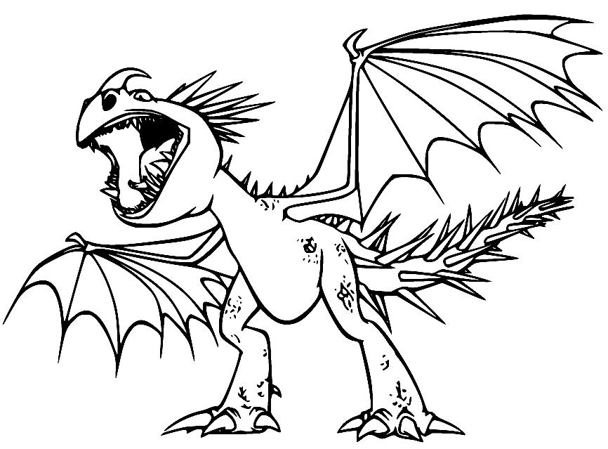 Drago mortale Nadder da colorare