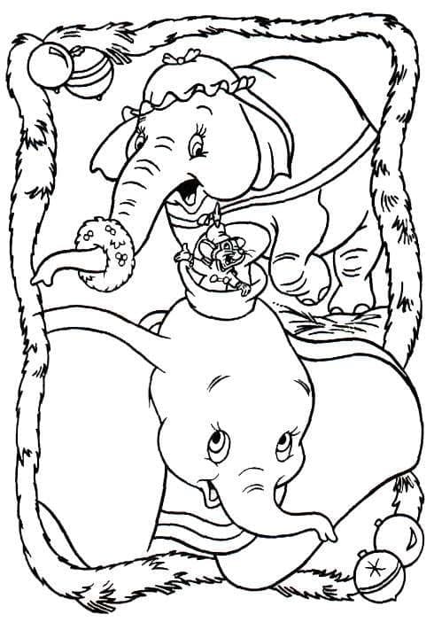 Dumbo gratuito per bambini da colorare