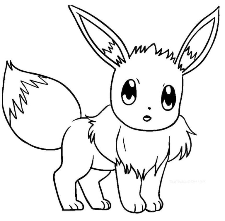 Eevee spaventato da colorare