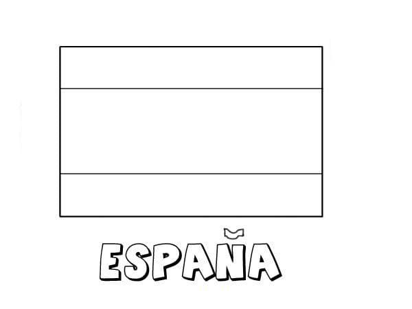 Espanjan Lippu lapsille da colorare