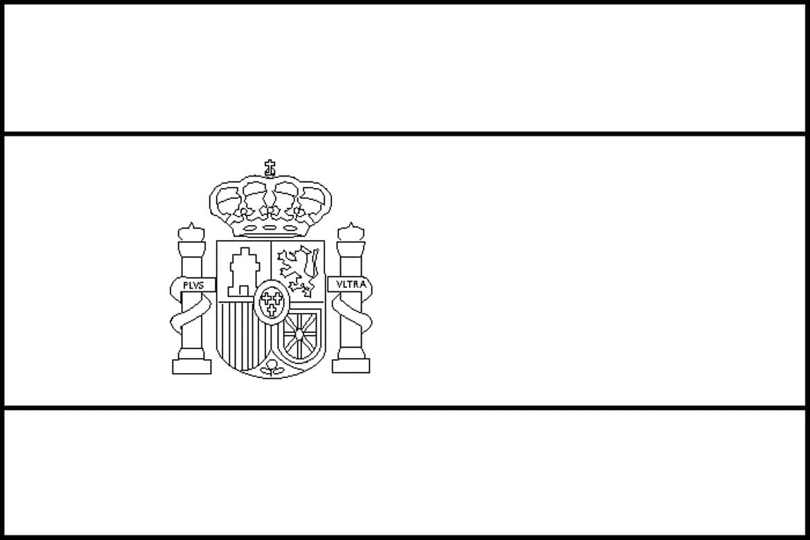 Espanjan Lippu tulostaa da colorare