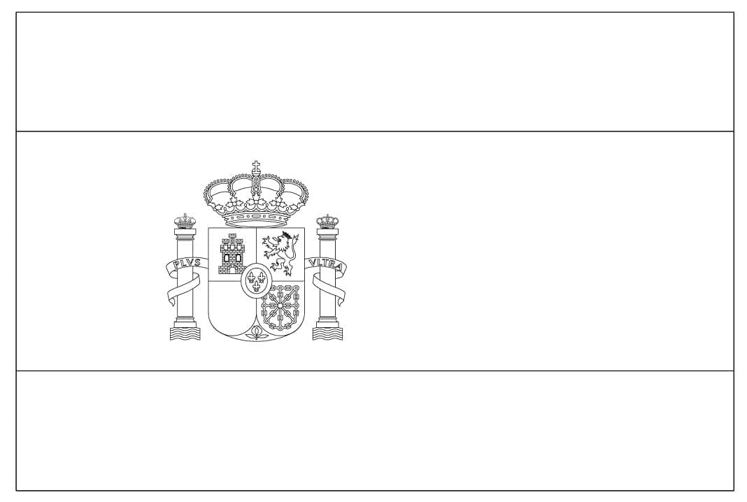 Espanjan lippu aikuisille da colorare