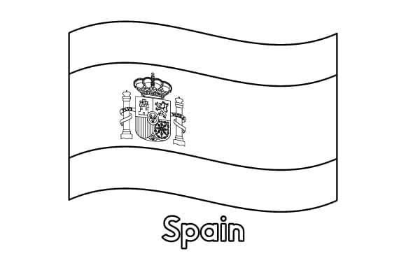 Espanjan lippu upea da colorare