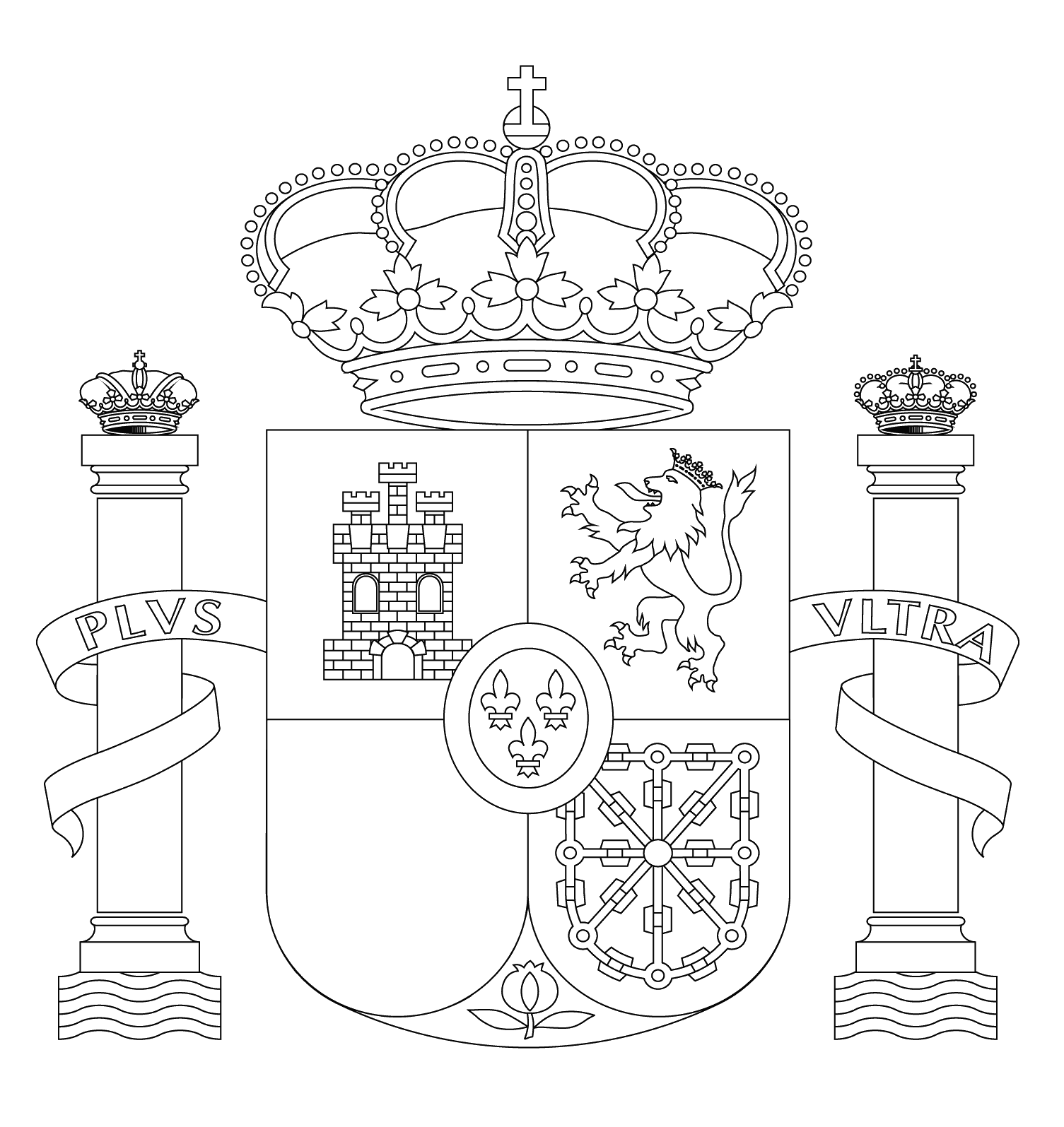 Espanjan lipun vaakuna da colorare