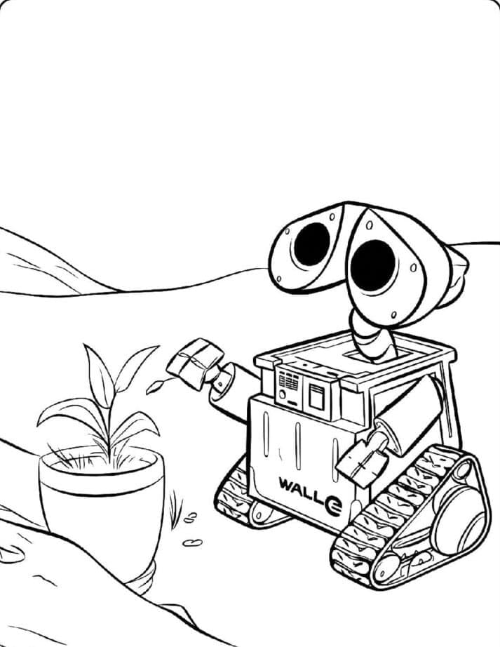 Eva capisce Wall-E da colorare