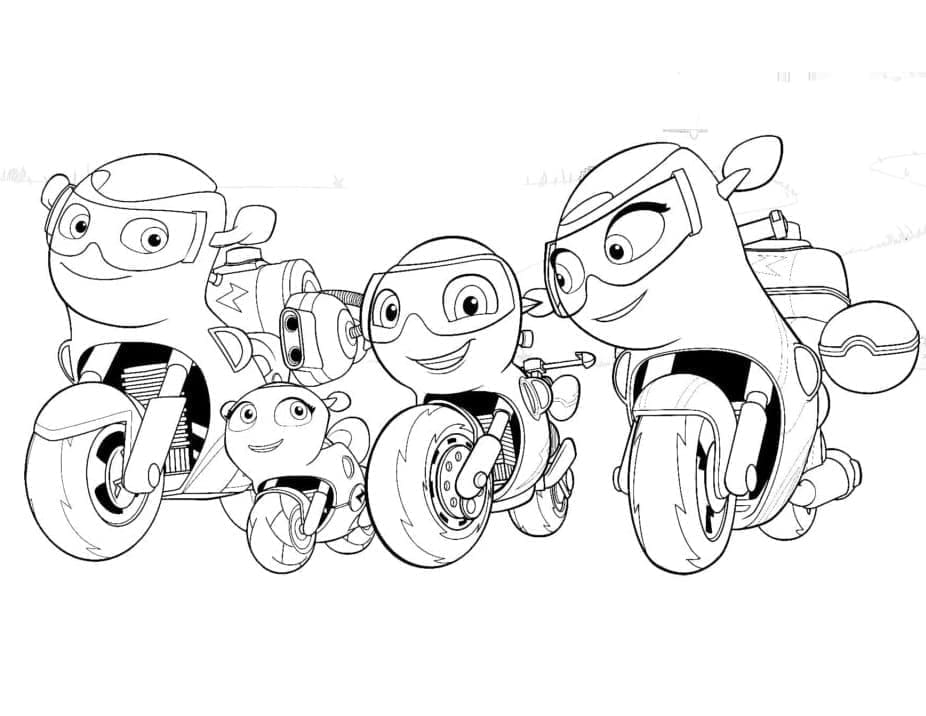 Famiglia Ricky Zoom da colorare
