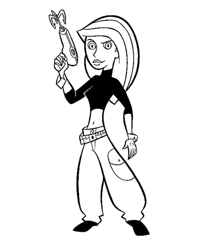 Fantastica Kim Possible da colorare