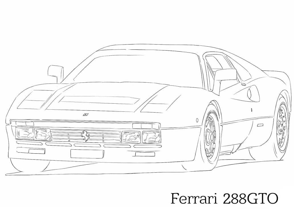 Ferrari 288 GTO da colorare