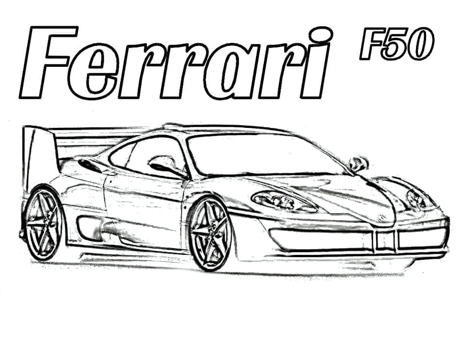 Ferrari F50 da colorare