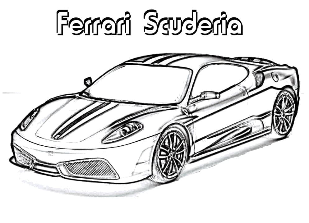 Ferrari Scuderia da colorare