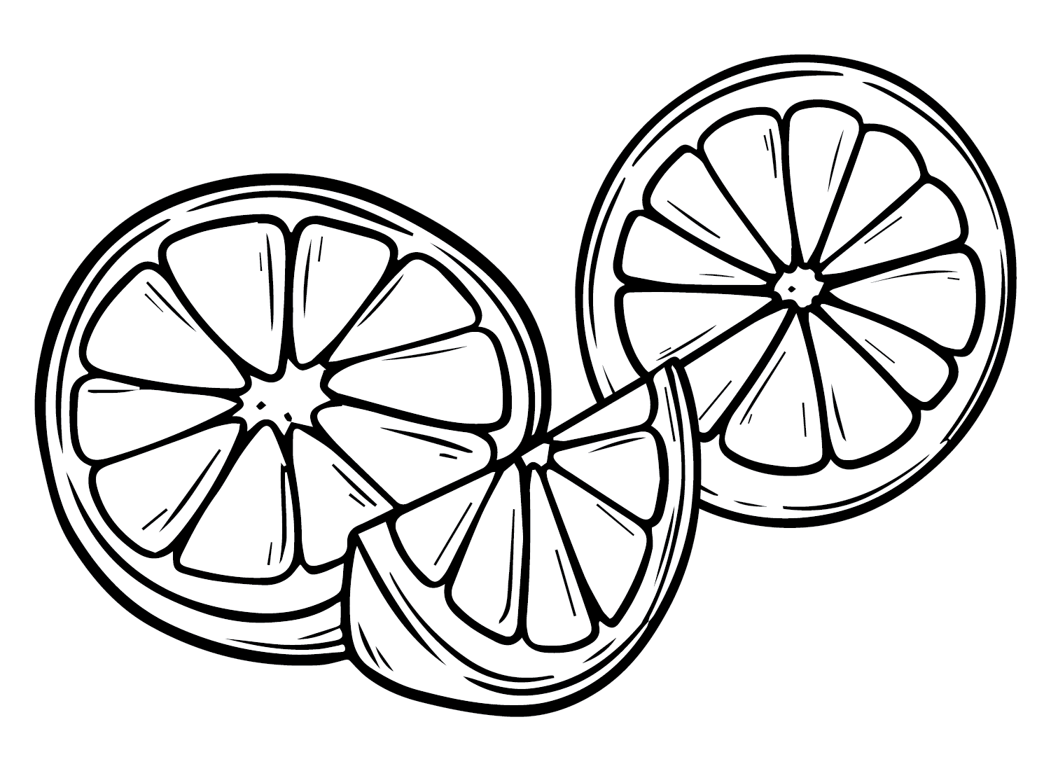 Fetta di limone da colorare